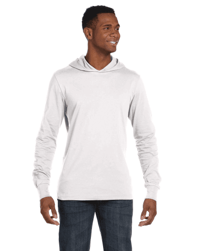 Sample of Canvas 3512 - Unisex Jersey Long-Sleeve Hoodie in WHITE style