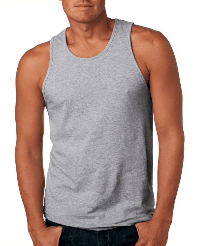 Sample of Next Level 3633 - Men's Cotton Tank in HEATHER GRAY style