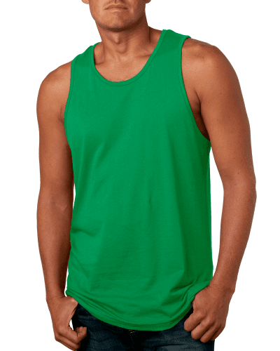 Sample of Next Level 3633 - Men's Cotton Tank in KELLY GREEN style