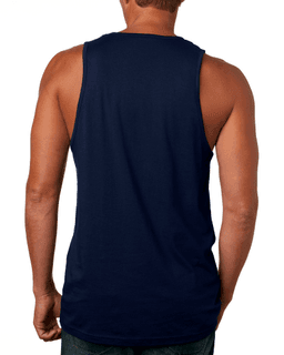 Sample of Next Level 3633 - Men's Cotton Tank in MIDNIGHT NAVY from side back