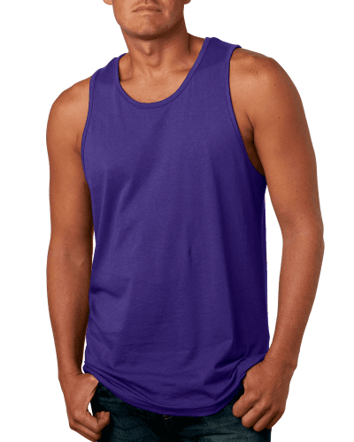 Sample of Next Level 3633 - Men's Cotton Tank in PURPLE RUSH style