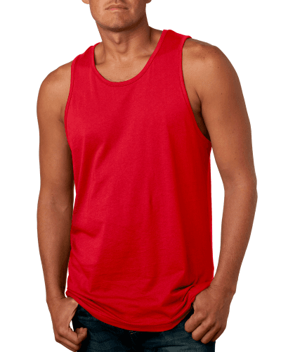 Sample of Next Level 3633 - Men's Cotton Tank in RED style