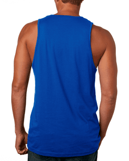 Sample of Next Level 3633 - Men's Cotton Tank in ROYAL from side back