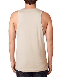 Sample of Next Level 3633 - Men's Cotton Tank in SAND from side back