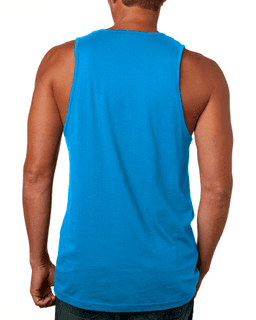 Sample of Next Level 3633 - Men's Cotton Tank in TURQUOISE from side back