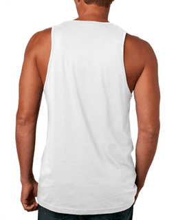 Sample of Next Level 3633 - Men's Cotton Tank in WHITE from side back