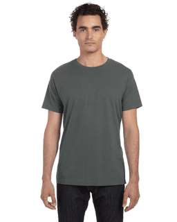 Sample of Canvas 3650 - Unisex Poly-Cotton Short-Sleeve T-Shirt in ASPHALT from side front