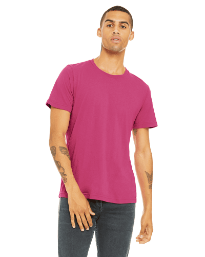 Sample of Canvas 3650 - Unisex Poly-Cotton Short-Sleeve T-Shirt in BERRY style