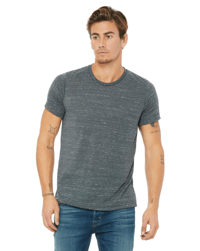 Sample of Canvas 3650 - Unisex Poly-Cotton Short-Sleeve T-Shirt in CHARCOAL MARBLE style