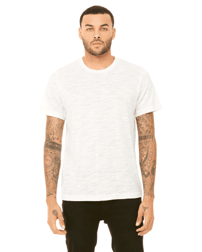 Sample of Canvas 3650 - Unisex Poly-Cotton Short-Sleeve T-Shirt in NATURAL SLUB style