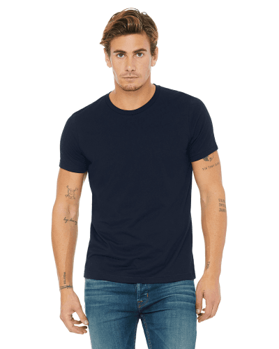 Sample of Canvas 3650 - Unisex Poly-Cotton Short-Sleeve T-Shirt in NAVY style