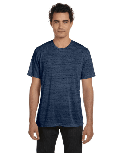 Sample of Canvas 3650 - Unisex Poly-Cotton Short-Sleeve T-Shirt in NAVY MARBLE style