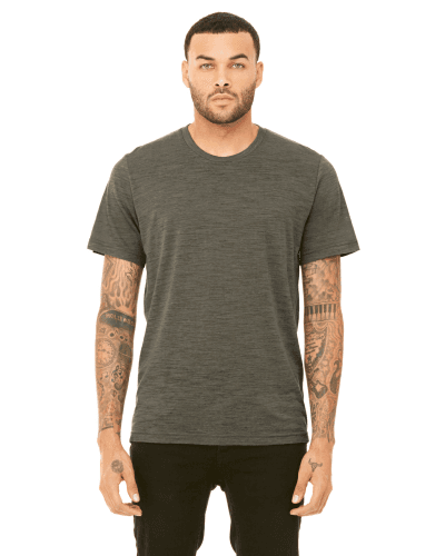 Sample of Canvas 3650 - Unisex Poly-Cotton Short-Sleeve T-Shirt in OLIVE SLUB style