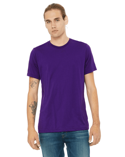 Sample of Canvas 3650 - Unisex Poly-Cotton Short-Sleeve T-Shirt in TEAM PURPLE style