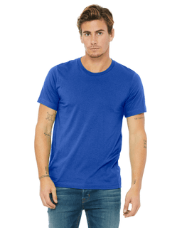 Sample of Canvas 3650 - Unisex Poly-Cotton Short-Sleeve T-Shirt in TRUE ROYAL from side front