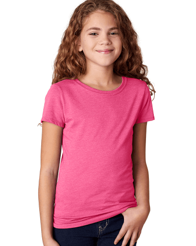 Sample of Next Level 3712 - Youth Princess CVC T-Shirt in RASPBERRY style