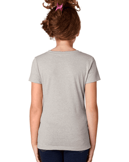 Sample of Next Level 3712 - Youth Princess CVC T-Shirt in SILK from side back