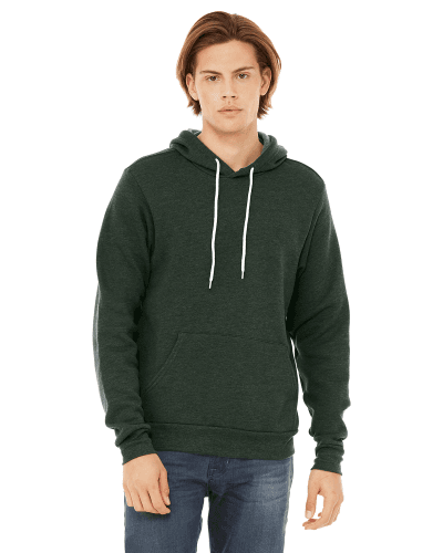 Sample of Bella+Canvas 3719 - Unisex Sponge Fleece Pullover Hoodie in HEATHER FOREST style