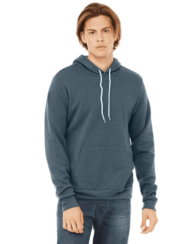 Sample of Bella+Canvas 3719 - Unisex Sponge Fleece Pullover Hoodie in HEATHER SLATE style