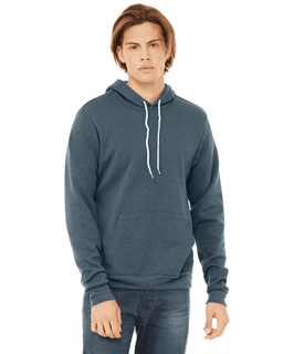 Sample of Bella+Canvas 3719 - Unisex Sponge Fleece Pullover Hoodie in HEATHER SLATE from side front