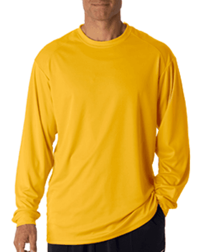 Sample of Badger 4104 - Adult B-Core Long-Sleeve Performance T-Shirt in GOLD style