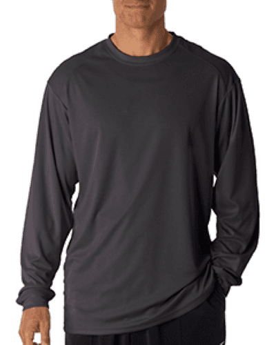 Sample of Badger 4104 - Adult B-Core Long-Sleeve Performance T-Shirt in GRAPHITE style