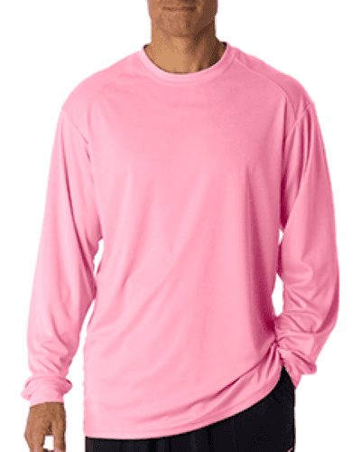 Sample of Badger 4104 - Adult B-Core Long-Sleeve Performance T-Shirt in PINK style