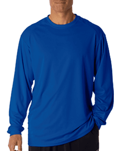 Sample of Badger 4104 - Adult B-Core Long-Sleeve Performance T-Shirt in ROYAL style