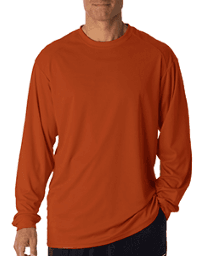 Sample of Badger 4104 - Adult B-Core Long-Sleeve Performance T-Shirt in TEXAS ORANGE style