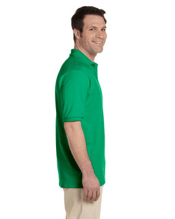 Sample of Jerzees 437 - Adult 5.6 oz. SpotShield Jersey Polo in KELLY from side sleeveleft