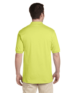 Sample of Jerzees 437 - Adult 5.6 oz. SpotShield Jersey Polo in SAFETY GREEN from side back