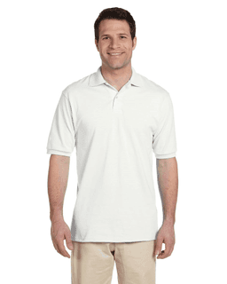 Sample of Jerzees 437 - Adult 5.6 oz. SpotShield Jersey Polo in WHITE from side front