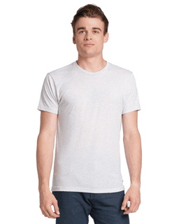 Sample of Next Level 6010 - Men's Triblend Crew in HEATHER WHITE from side front