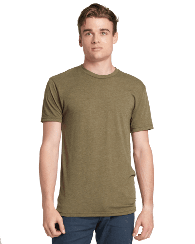 Sample of Next Level 6010 - Men's Triblend Crew in MILITARY GREEN style