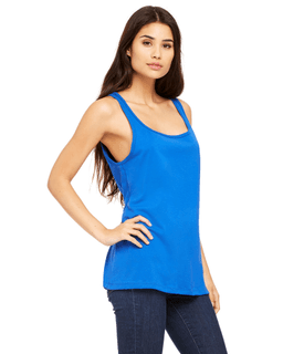 Sample of Bella 6488 - Ladies' Relaxed Jersey Tank in TRUE ROYAL from side sleeveleft