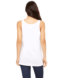 Sample of Bella 6488 - Ladies' Relaxed Jersey Tank in WHITE from side back