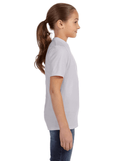 Sample of Anvil 780B Youth Midweight T-Shirt in ASH from side sleeveleft