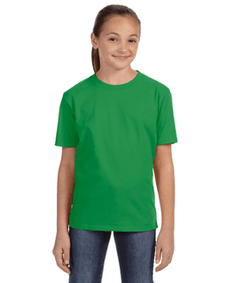 Sample of Anvil 780B Youth Midweight T-Shirt in GREEN APPLE from side front