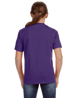 Sample of Anvil 780B Youth Midweight T-Shirt in PURPLE from side back