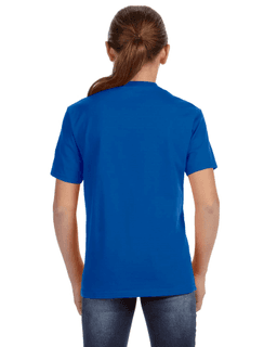 Sample of Anvil 780B Youth Midweight T-Shirt in ROYAL BLUE from side back