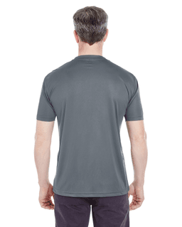 Sample of UltraClub 8420 - Men's Cool & Dry Sport Performance Interlock T-Shirt in CHARCOAL from side back