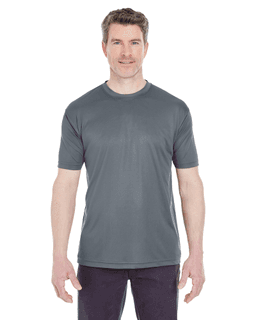 Sample of UltraClub 8420 - Men's Cool & Dry Sport Performance Interlock T-Shirt in CHARCOAL from side front