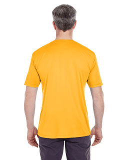 Sample of UltraClub 8420 - Men's Cool & Dry Sport Performance Interlock T-Shirt in GOLD from side back