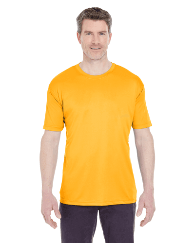 Sample of UltraClub 8420 - Men's Cool & Dry Sport Performance Interlock T-Shirt in GOLD style