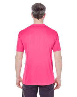 Sample of UltraClub 8420 - Men's Cool & Dry Sport Performance Interlock T-Shirt in HELICONIA from side back