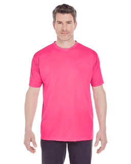 Sample of UltraClub 8420 - Men's Cool & Dry Sport Performance Interlock T-Shirt in HELICONIA from side front