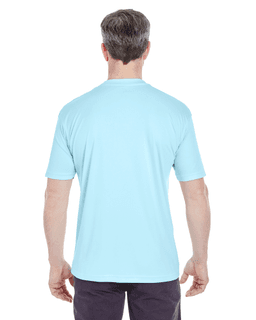 Sample of UltraClub 8420 - Men's Cool & Dry Sport Performance Interlock T-Shirt in ICE BLUE from side back