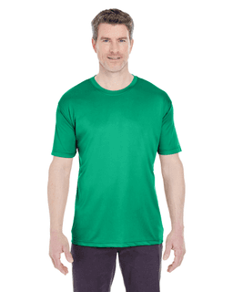 Sample of UltraClub 8420 - Men's Cool & Dry Sport Performance Interlock T-Shirt in KELLY from side front