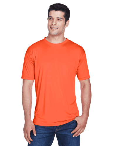 Sample of UltraClub 8420 - Men's Cool & Dry Sport Performance Interlock T-Shirt in ORANGE style