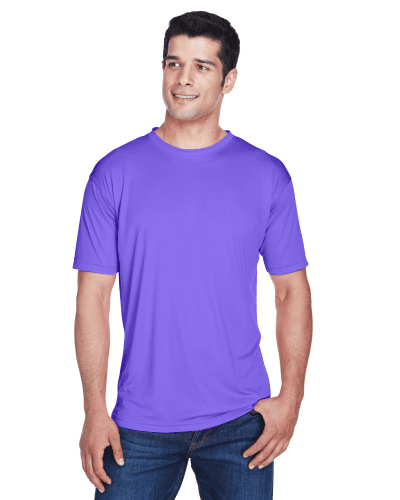 Sample of UltraClub 8420 - Men's Cool & Dry Sport Performance Interlock T-Shirt in PURPLE style